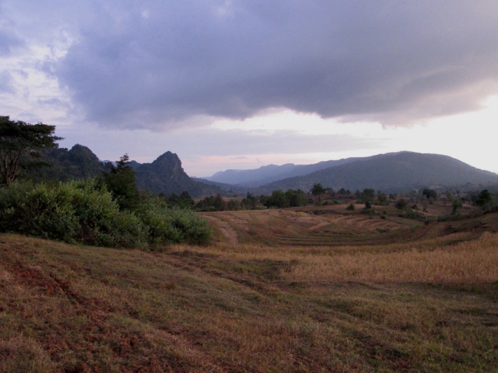 IMG_9504AB Myanmar trek rural scene at dusk