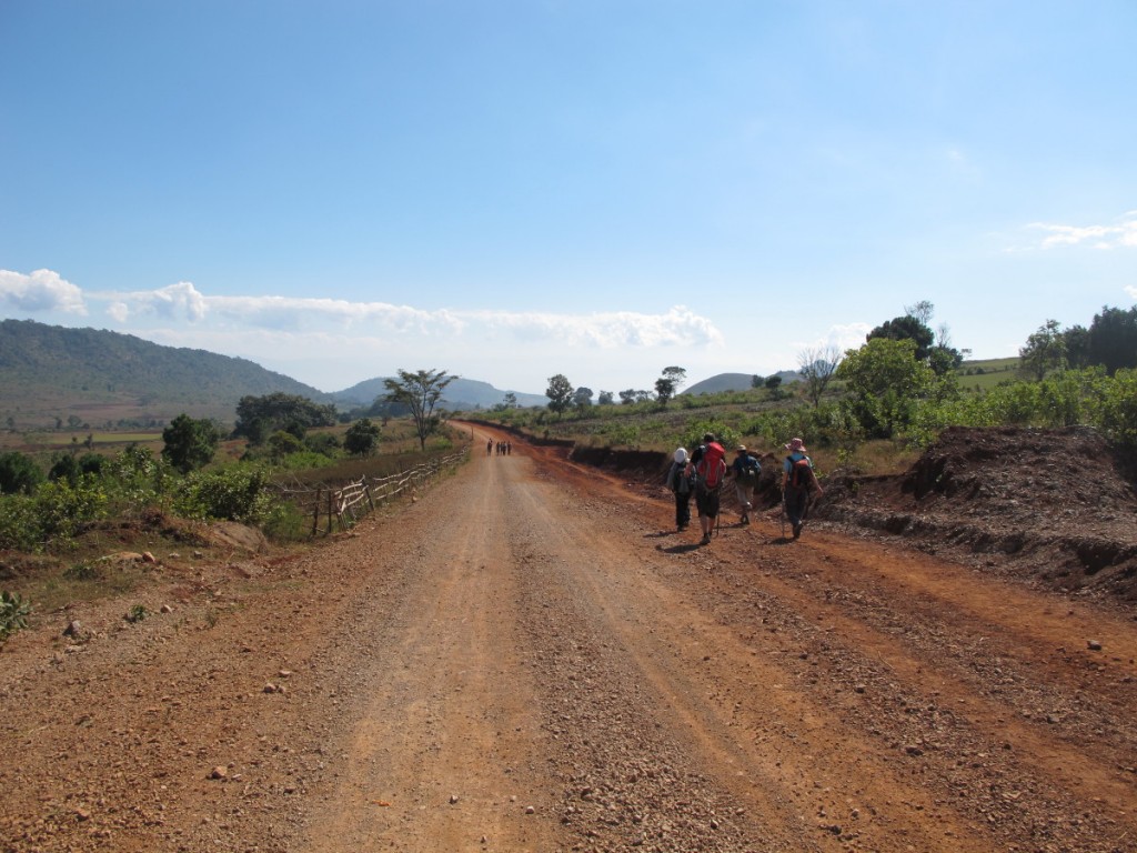 IMG_9576 Myanmar trek dirt road with other trekkers