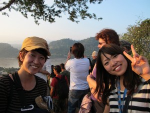 Japanese girls in Luang Prabang